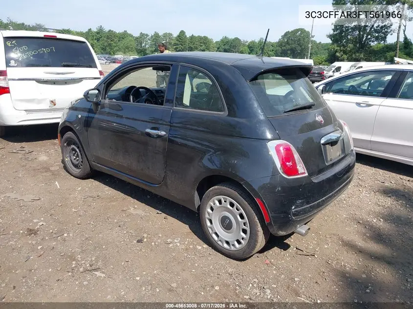 2015 Fiat 500 Pop VIN: 3C3CFFAR3FT561966 Lot: 45653008