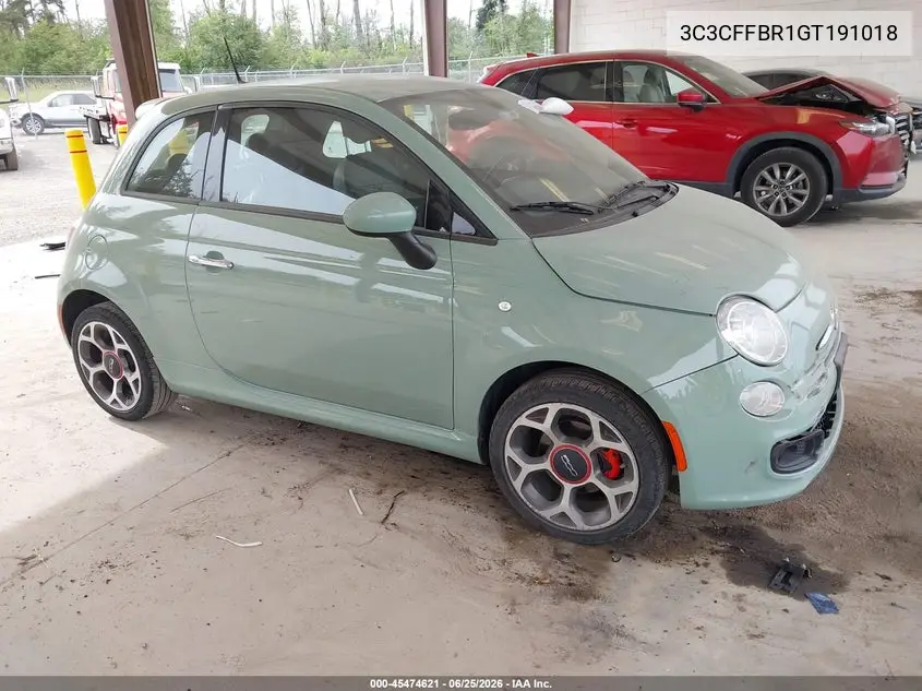 2016 Fiat 500 Sport VIN: 3C3CFFBR1GT191018 Lot: 45474621