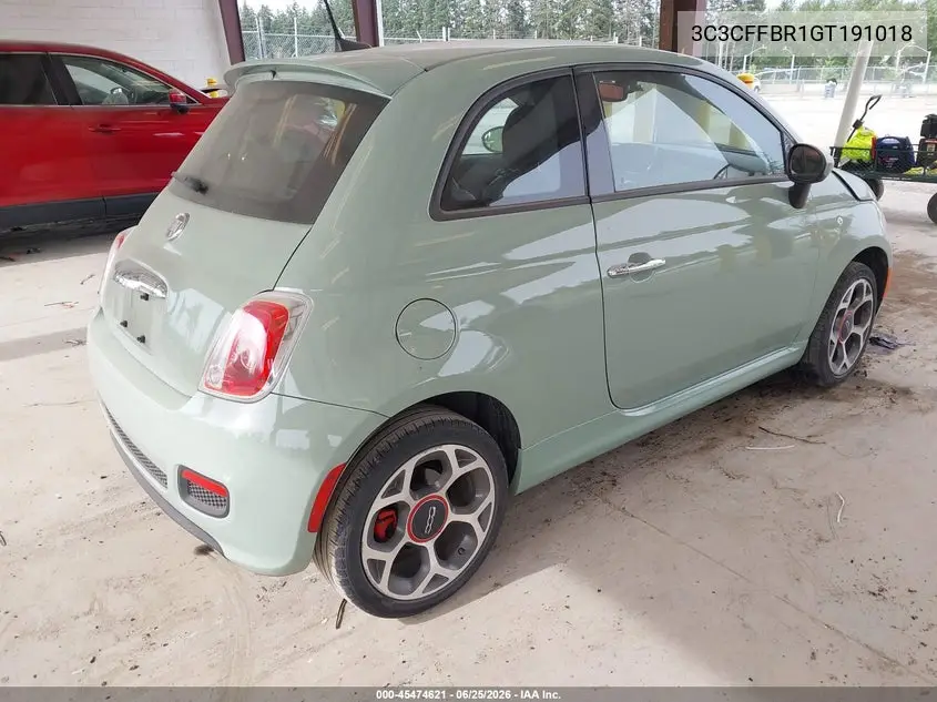 2016 Fiat 500 Sport VIN: 3C3CFFBR1GT191018 Lot: 45474621