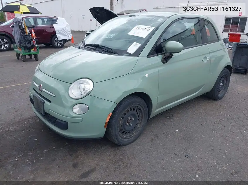 2016 Fiat 500 Pop VIN: 3C3CFFAR5GT161327 Lot: 45490743