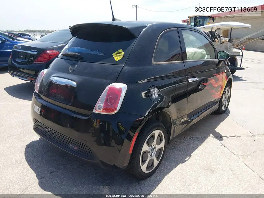 2016 Fiat 500E Battery Electric VIN: 3C3CFFGE7GT113669 Lot: 45491353