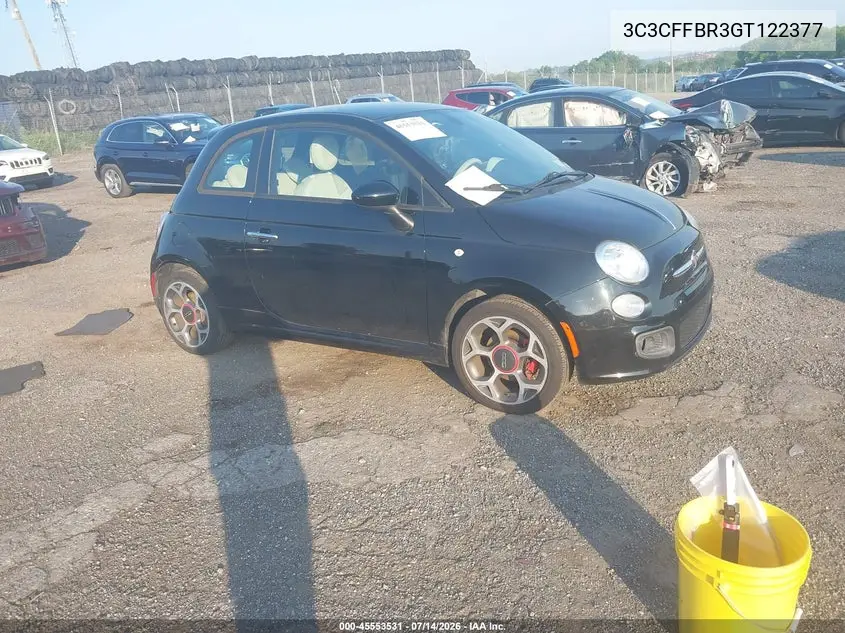 2016 Fiat 500 Sport VIN: 3C3CFFBR3GT122377 Lot: 45553531