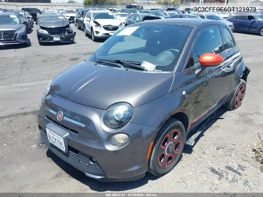 2016 Fiat 500E Battery Electric VIN: 3C3CFFGE6GT121973 Lot: 45632147