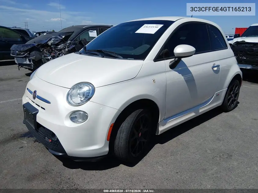 2016 Fiat 500E Battery Electric VIN: 3C3CFFGE4GT165213 Lot: 45653530