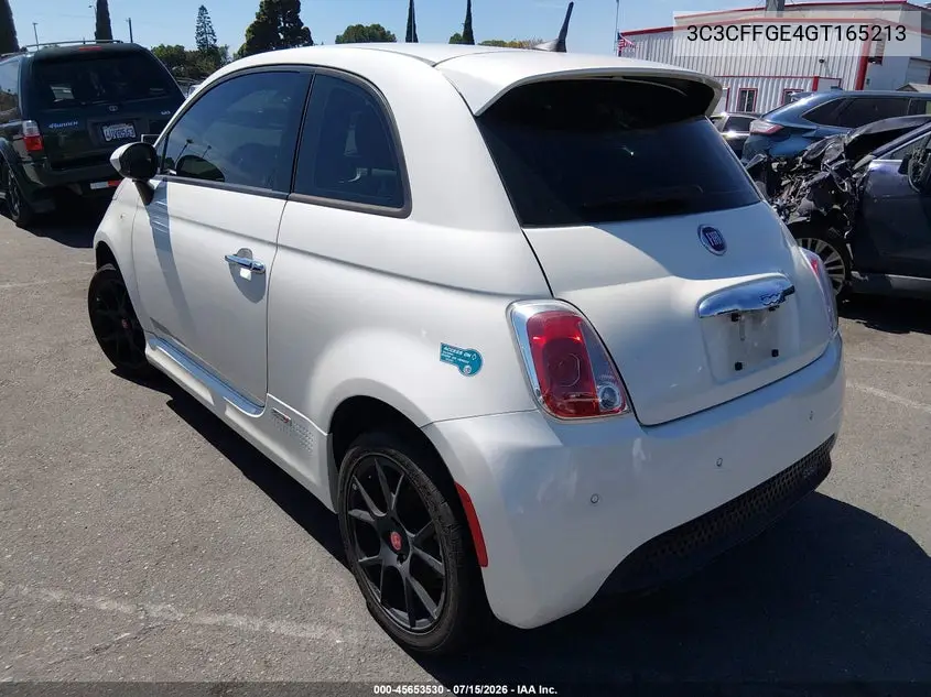 2016 Fiat 500E Battery Electric VIN: 3C3CFFGE4GT165213 Lot: 45653530