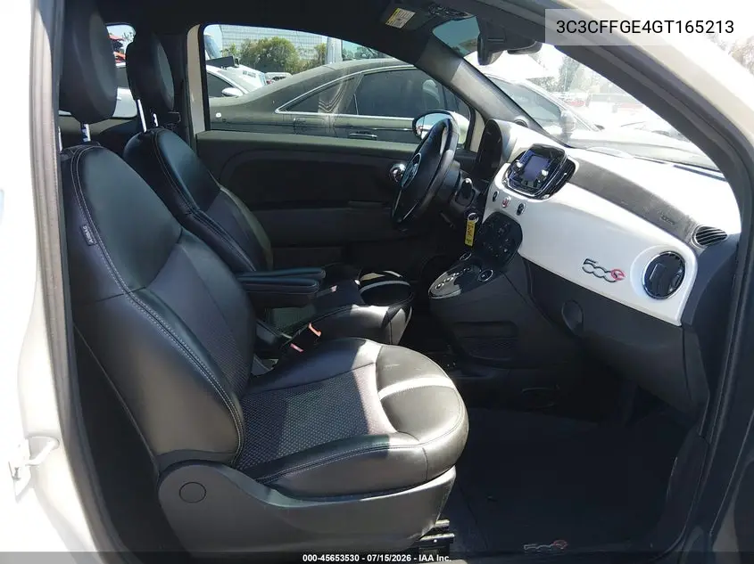 2016 Fiat 500E Battery Electric VIN: 3C3CFFGE4GT165213 Lot: 45653530