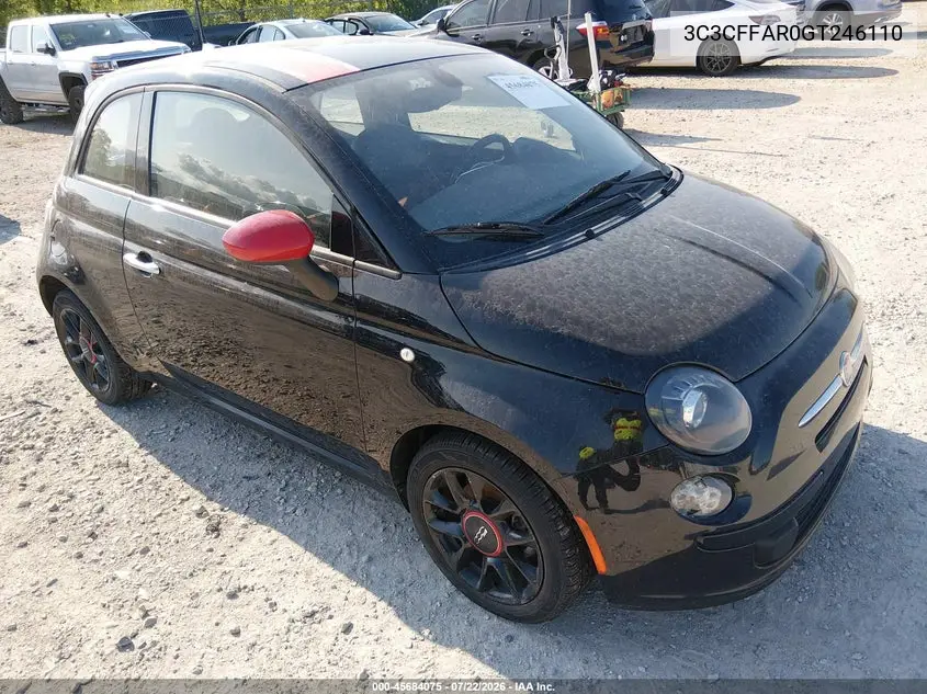2016 Fiat 500 Pop VIN: 3C3CFFAR0GT246110 Lot: 45684075