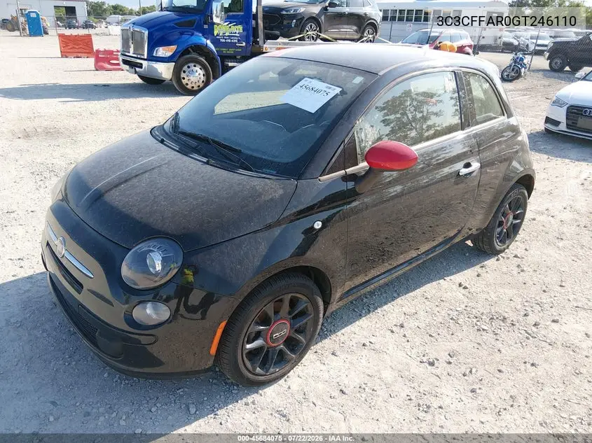 2016 Fiat 500 Pop VIN: 3C3CFFAR0GT246110 Lot: 45684075