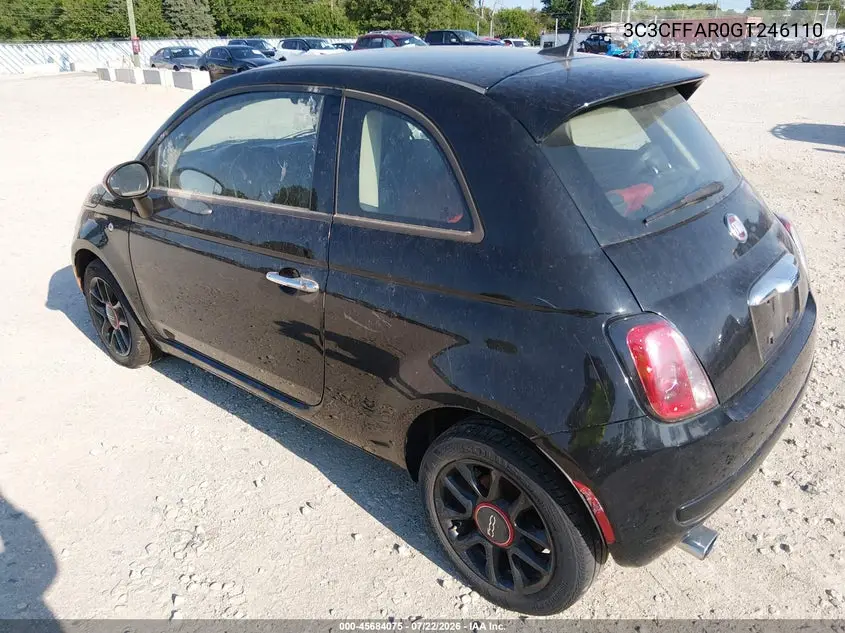 2016 Fiat 500 Pop VIN: 3C3CFFAR0GT246110 Lot: 45684075