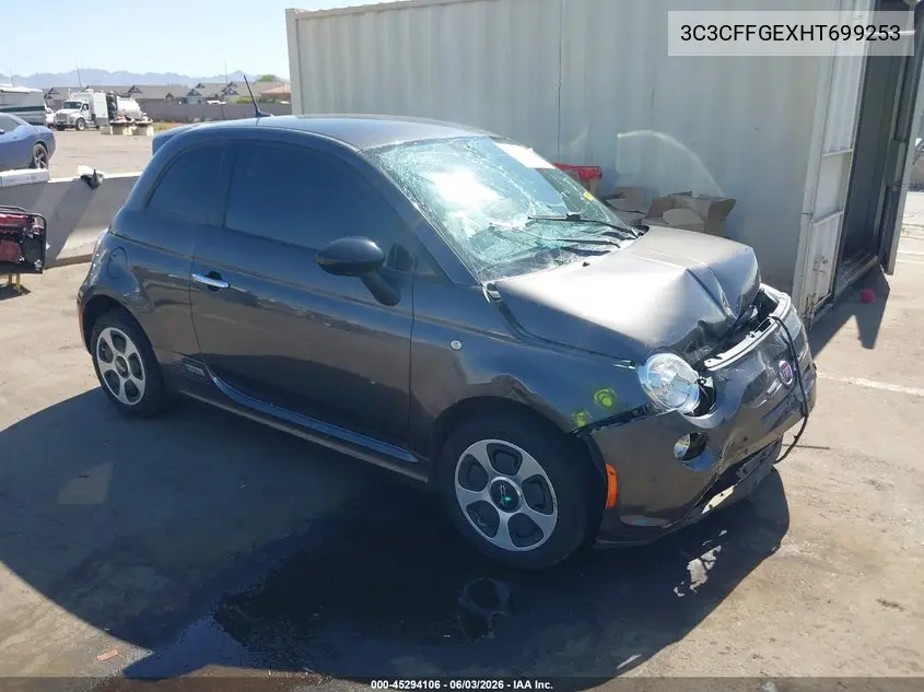 2017 Fiat 500E Battery Electric VIN: 3C3CFFGEXHT699253 Lot: 45294106