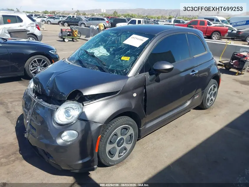 2017 Fiat 500E Battery Electric VIN: 3C3CFFGEXHT699253 Lot: 45294106