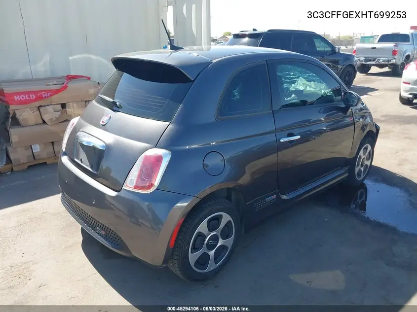 2017 Fiat 500E Battery Electric VIN: 3C3CFFGEXHT699253 Lot: 45294106