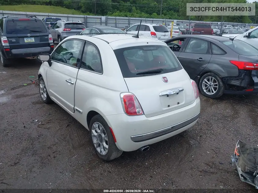 2017 Fiat 500 Lounge VIN: 3C3CFFCR4HT544013 Lot: 45302050