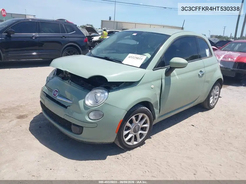 2017 Fiat 500 Pop VIN: 3C3CFFKR4HT530338 Lot: 45325033