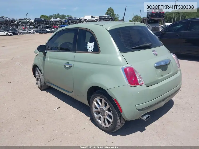 2017 Fiat 500 Pop VIN: 3C3CFFKR4HT530338 Lot: 45325033