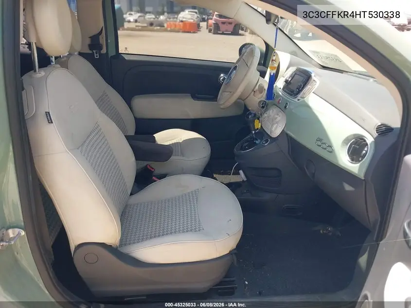 2017 Fiat 500 Pop VIN: 3C3CFFKR4HT530338 Lot: 45325033