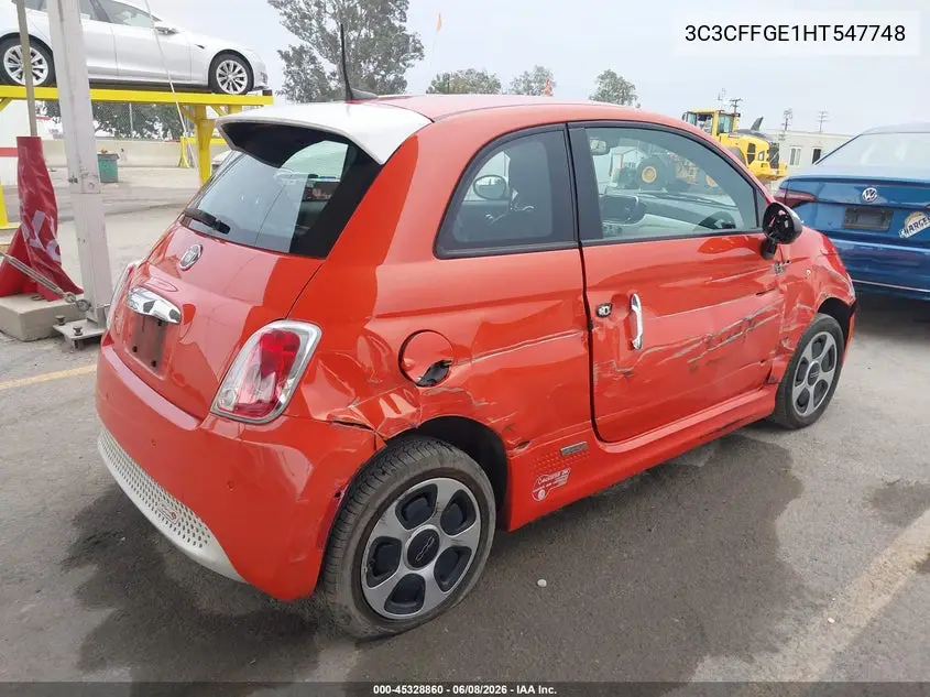 2017 Fiat 500E Battery Electric VIN: 3C3CFFGE1HT547748 Lot: 45328860