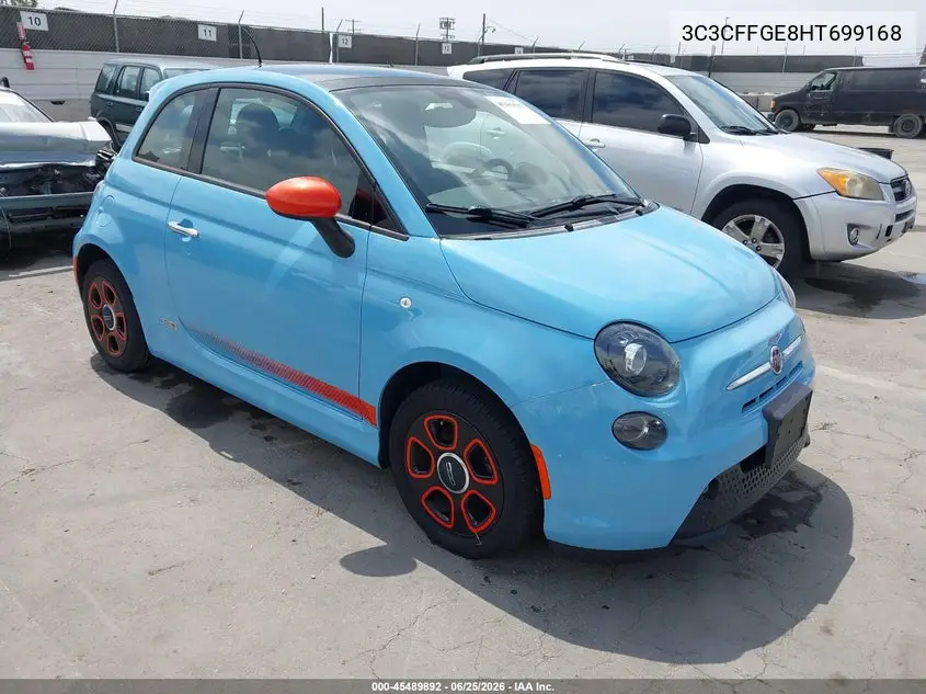 2017 Fiat 500E Battery Electric VIN: 3C3CFFGE8HT699168 Lot: 45489892