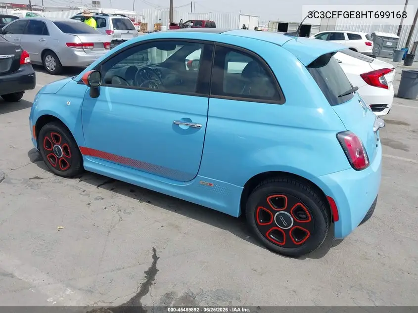 2017 Fiat 500E Battery Electric VIN: 3C3CFFGE8HT699168 Lot: 45489892