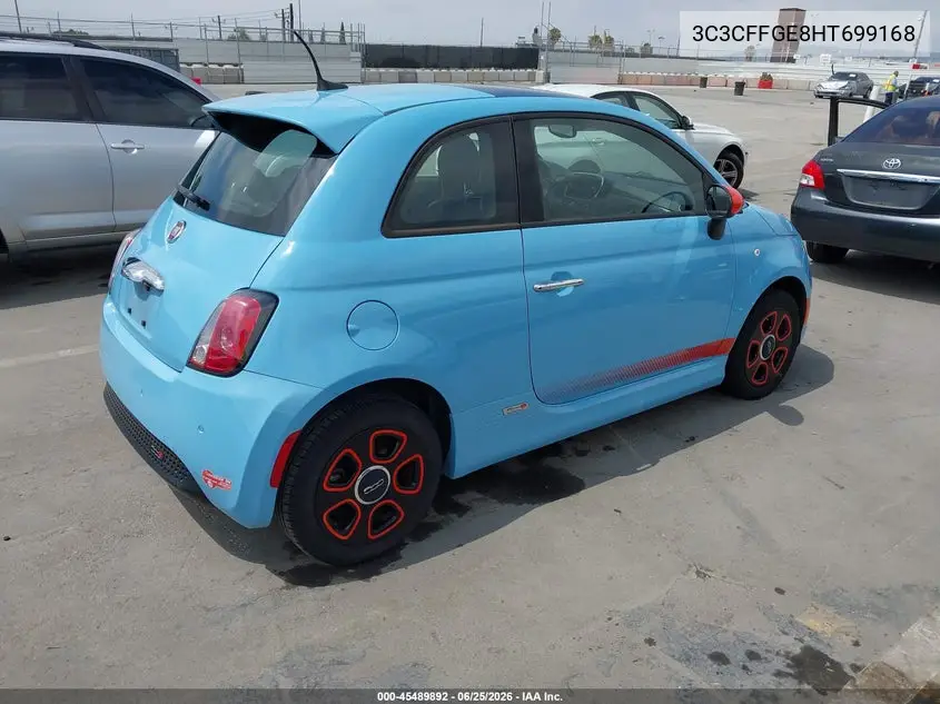2017 Fiat 500E Battery Electric VIN: 3C3CFFGE8HT699168 Lot: 45489892