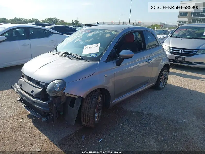2017 Fiat 500 Pop VIN: 3C3CFFKR5HT535905 Lot: 45495304