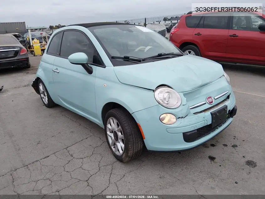 2017 Fiat 500C Pop VIN: 3C3CFFLR3HT506062 Lot: 45528034