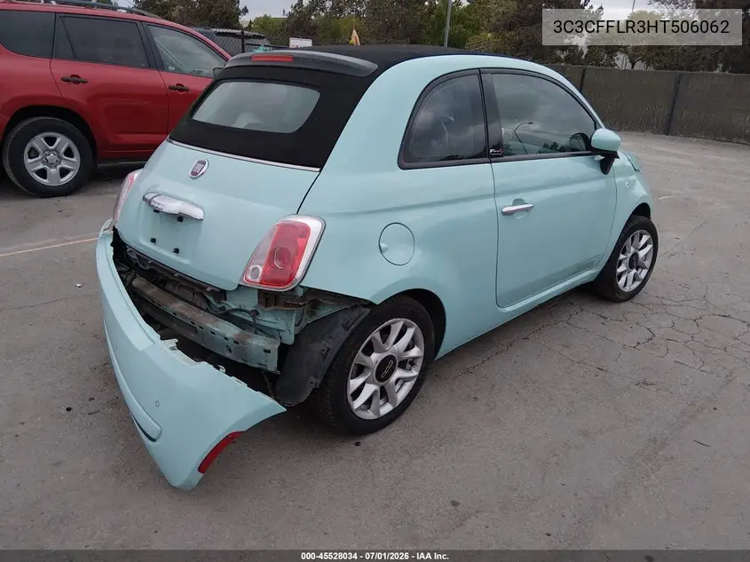 2017 Fiat 500C Pop VIN: 3C3CFFLR3HT506062 Lot: 45528034