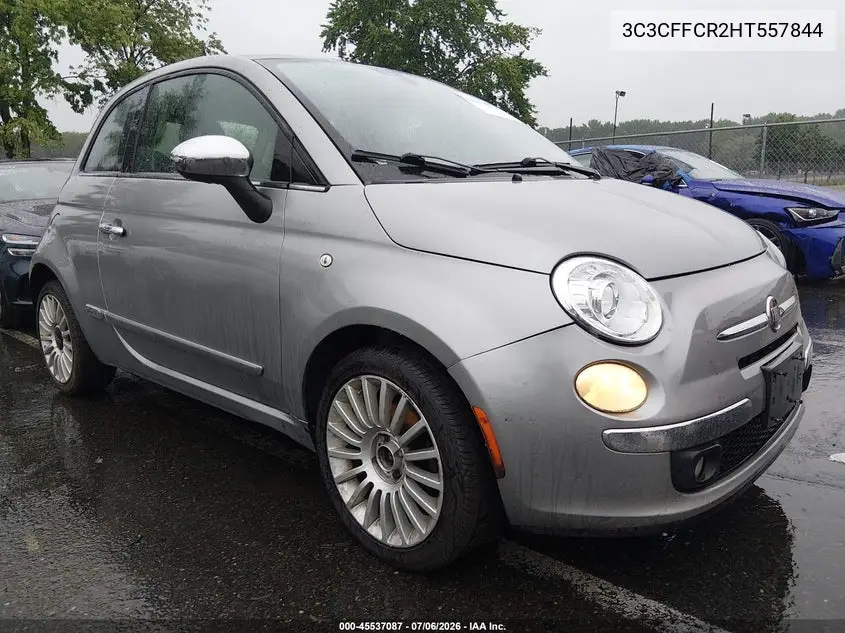 2017 Fiat 500 Lounge VIN: 3C3CFFCR2HT557844 Lot: 45537087