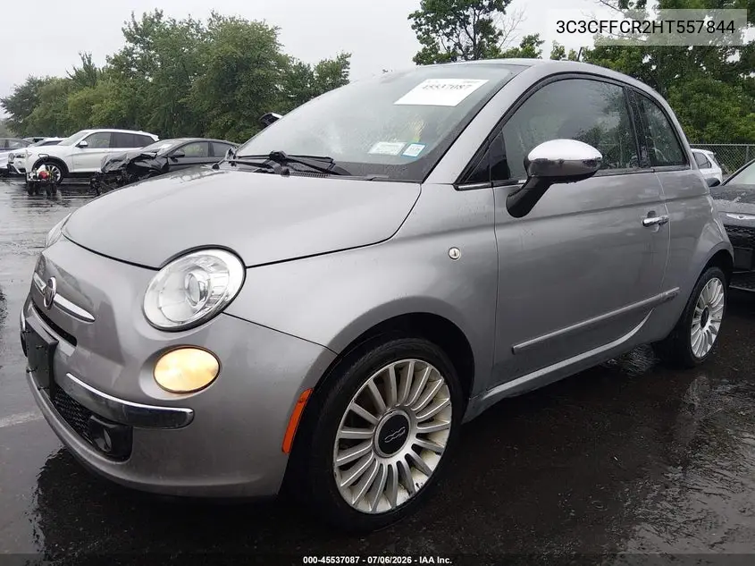2017 Fiat 500 Lounge VIN: 3C3CFFCR2HT557844 Lot: 45537087