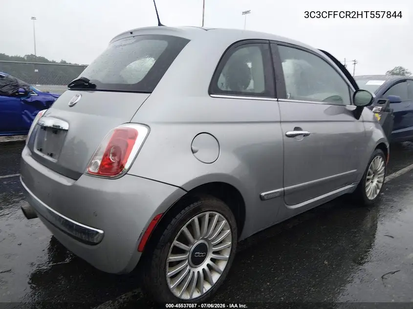 2017 Fiat 500 Lounge VIN: 3C3CFFCR2HT557844 Lot: 45537087