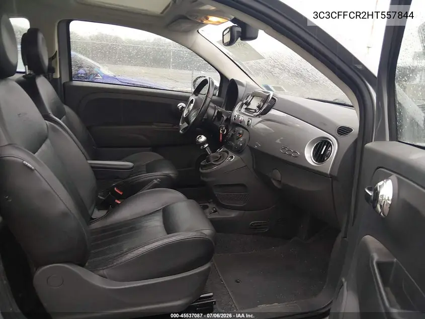 2017 Fiat 500 Lounge VIN: 3C3CFFCR2HT557844 Lot: 45537087