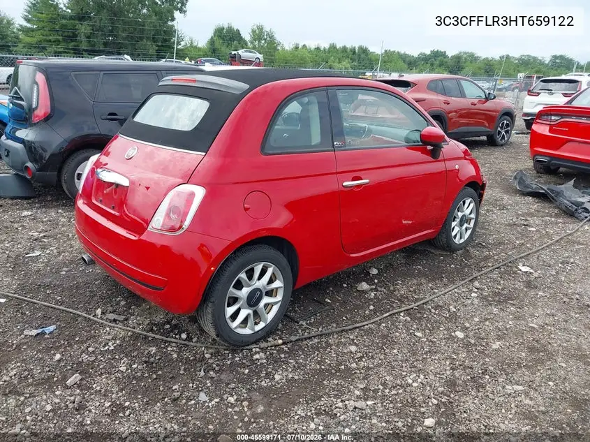 2017 Fiat 500C Pop VIN: 3C3CFFLR3HT659122 Lot: 45599171