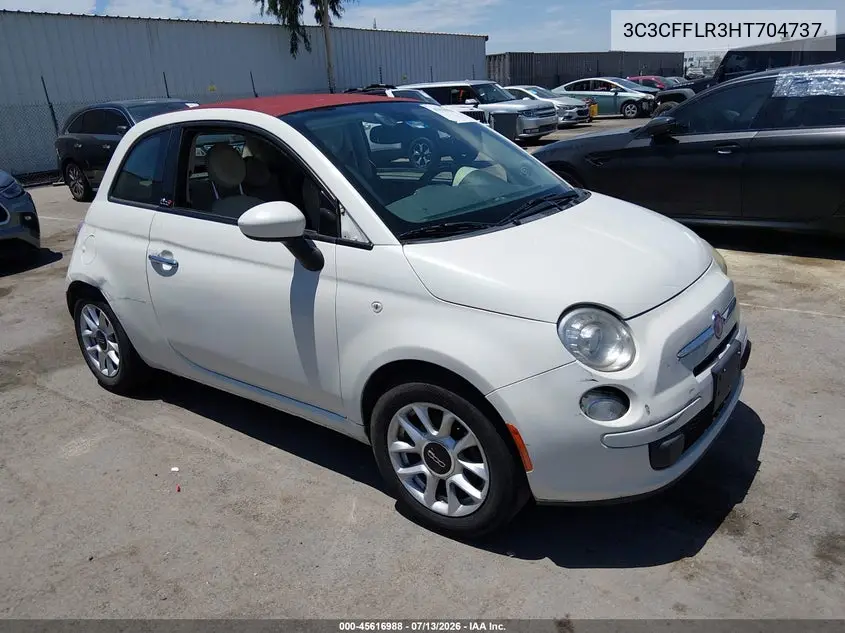 2017 Fiat 500C Pop VIN: 3C3CFFLR3HT704737 Lot: 45616988