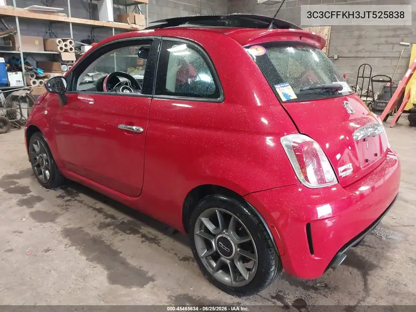 2018 Fiat 500 Pop VIN: 3C3CFFKH3JT525838 Lot: 45465634
