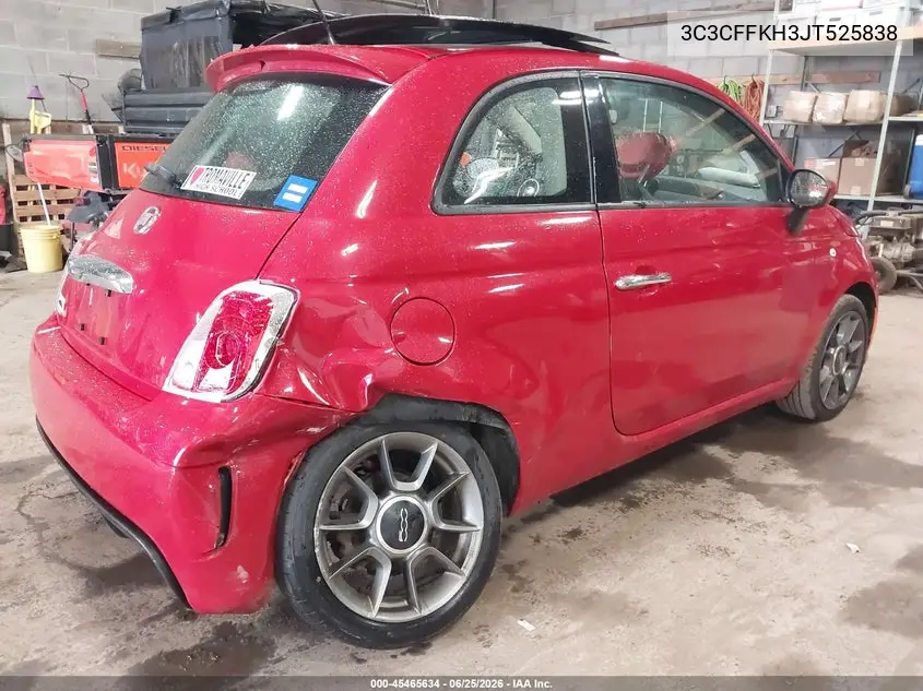 2018 Fiat 500 Pop VIN: 3C3CFFKH3JT525838 Lot: 45465634