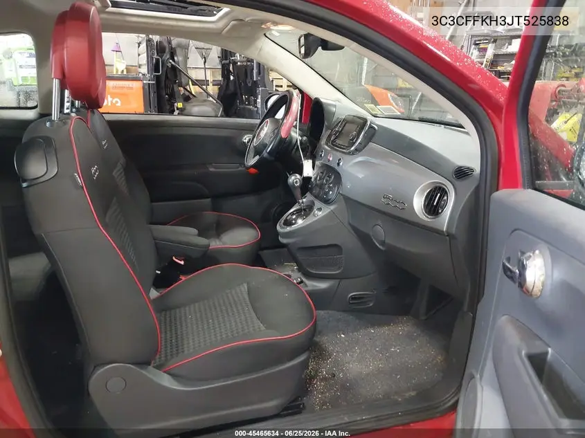 2018 Fiat 500 Pop VIN: 3C3CFFKH3JT525838 Lot: 45465634