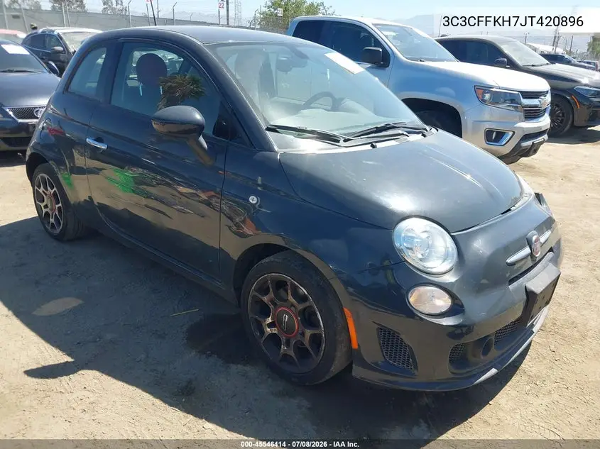 2018 Fiat 500 Pop VIN: 3C3CFFKH7JT420896 Lot: 45546414