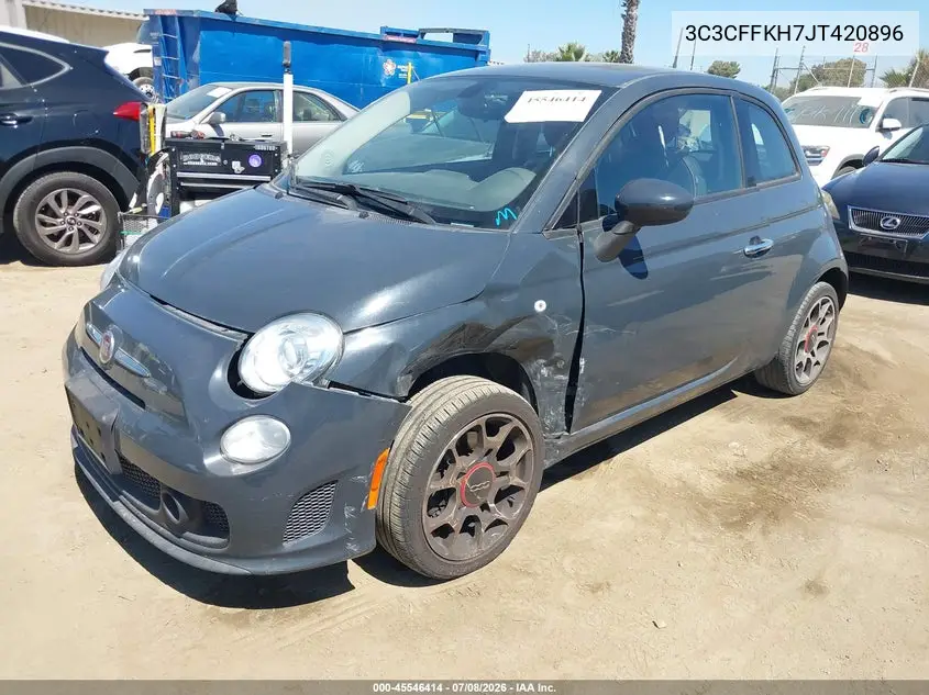 2018 Fiat 500 Pop VIN: 3C3CFFKH7JT420896 Lot: 45546414