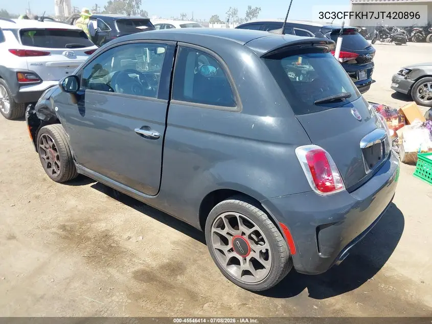 2018 Fiat 500 Pop VIN: 3C3CFFKH7JT420896 Lot: 45546414