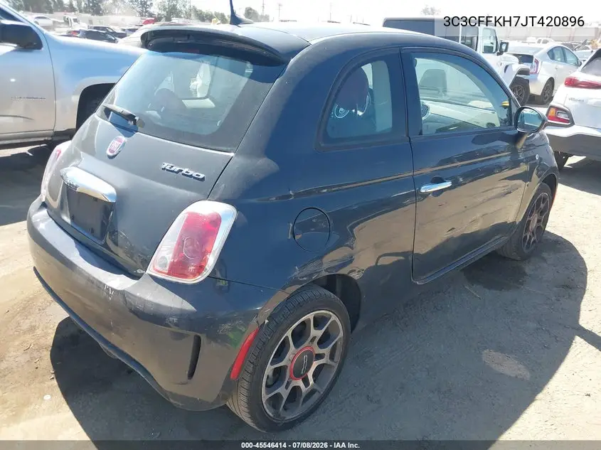 2018 Fiat 500 Pop VIN: 3C3CFFKH7JT420896 Lot: 45546414
