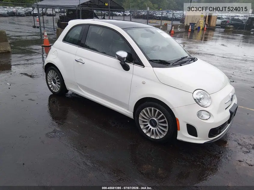 2018 Fiat 500 Lounge VIN: 3C3CFFCH0JT524015 Lot: 45581395