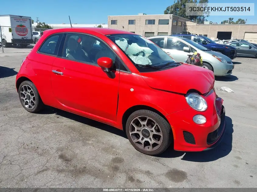 2018 Fiat 500 Pop VIN: 3C3CFFKHXJT503514 Lot: 45633711