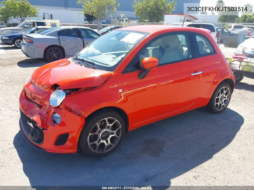 2018 Fiat 500 Pop VIN: 3C3CFFKHXJT503514 Lot: 45633711