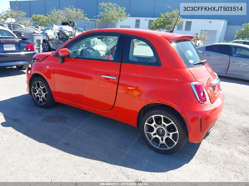 2018 Fiat 500 Pop VIN: 3C3CFFKHXJT503514 Lot: 45633711