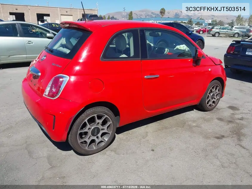 2018 Fiat 500 Pop VIN: 3C3CFFKHXJT503514 Lot: 45633711