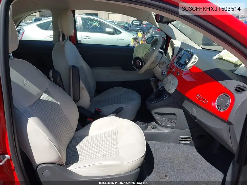 2018 Fiat 500 Pop VIN: 3C3CFFKHXJT503514 Lot: 45633711