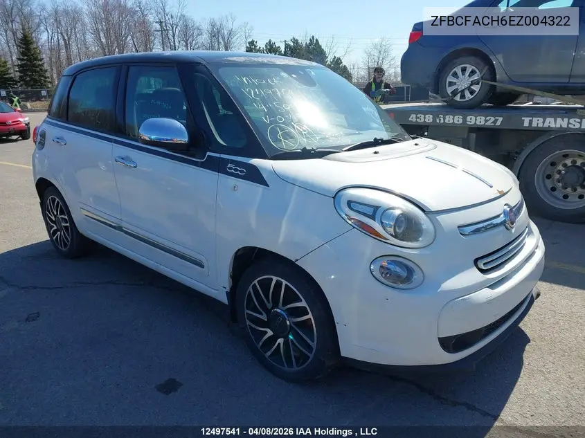 2014 Fiat 500L Lounge VIN: ZFBCFACH6EZ004322 Lot: 12497541