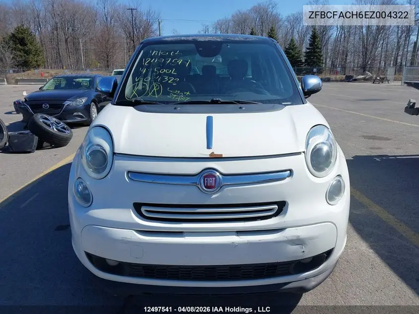 2014 Fiat 500L Lounge VIN: ZFBCFACH6EZ004322 Lot: 12497541