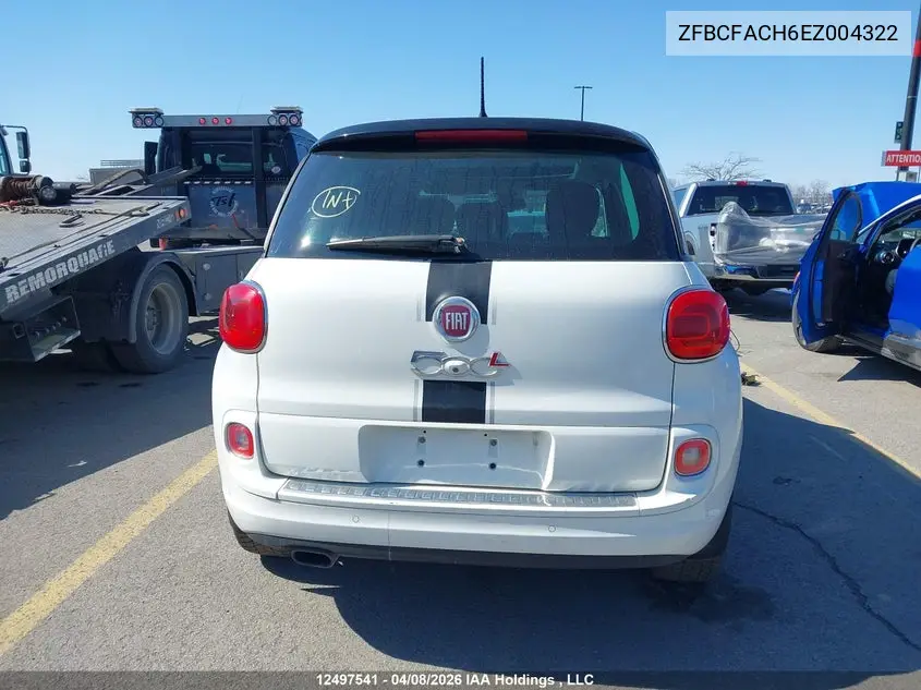 2014 Fiat 500L Lounge VIN: ZFBCFACH6EZ004322 Lot: 12497541