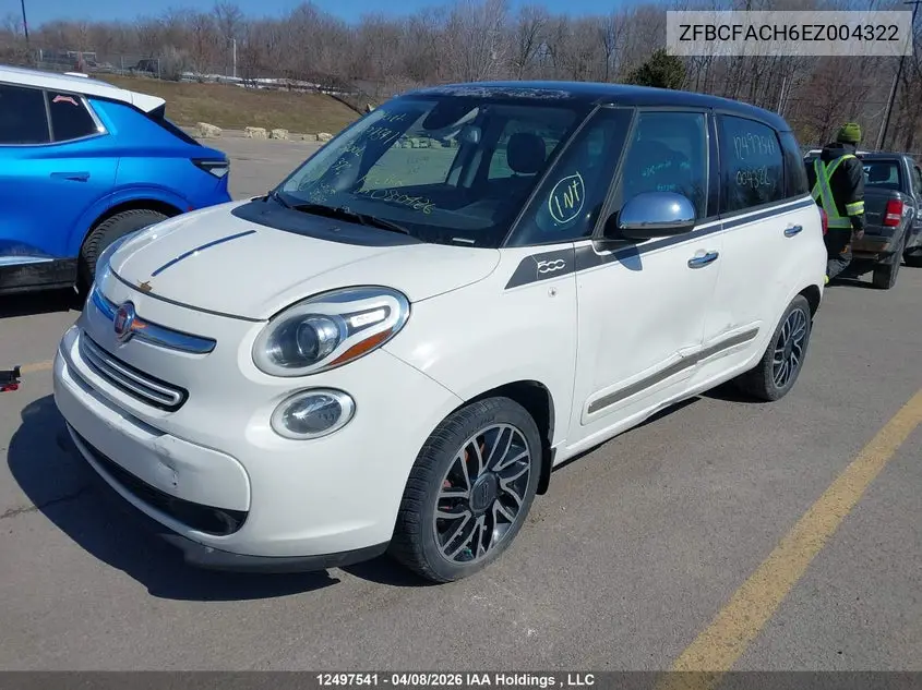 2014 Fiat 500L Lounge VIN: ZFBCFACH6EZ004322 Lot: 12497541